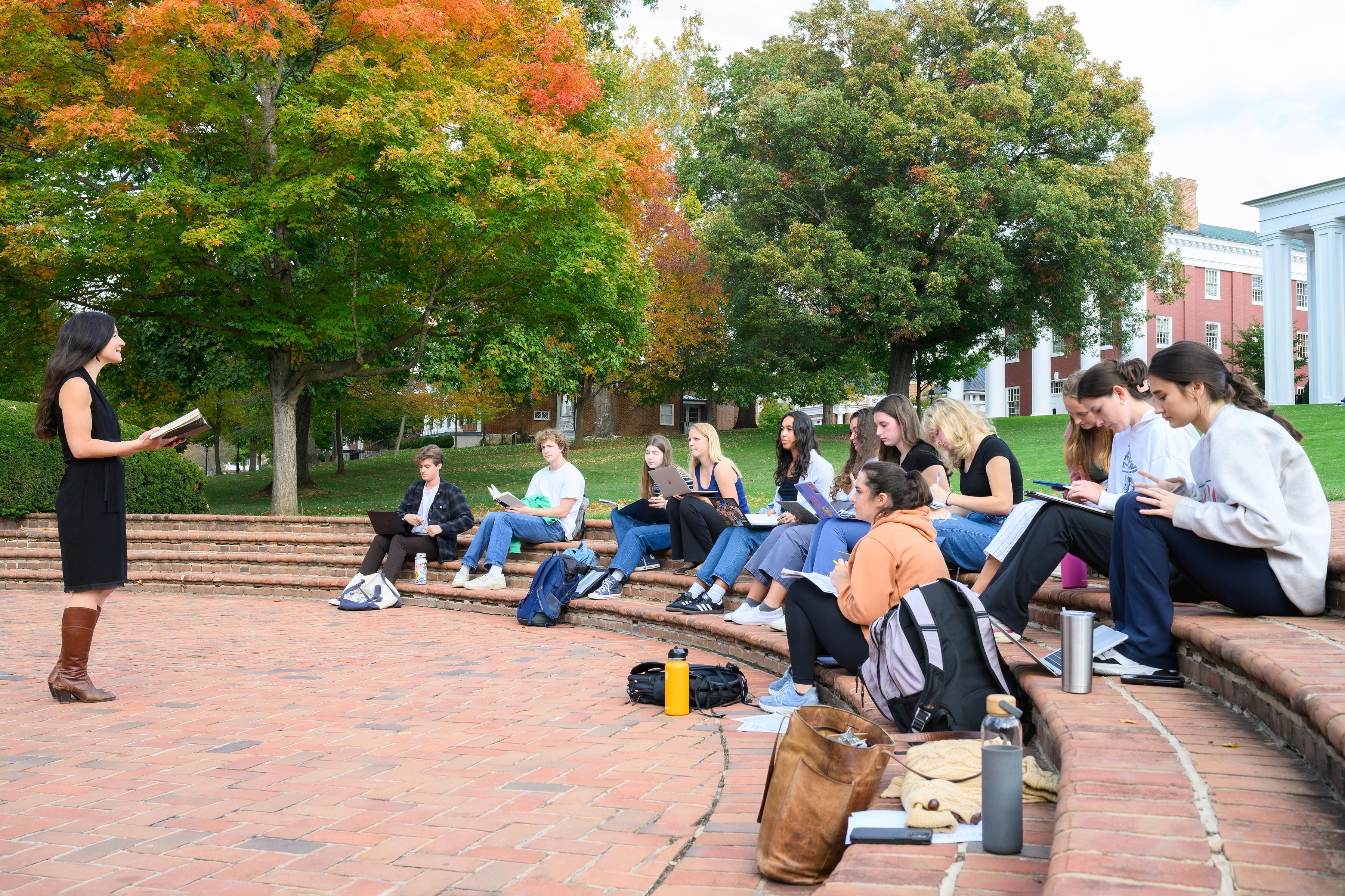 A class on the Colonnade