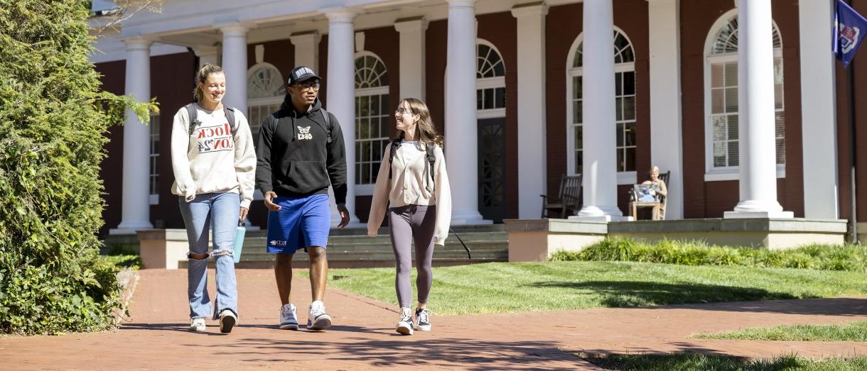 Photo of students walking on campus