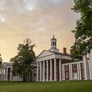 Colonnade at sunset